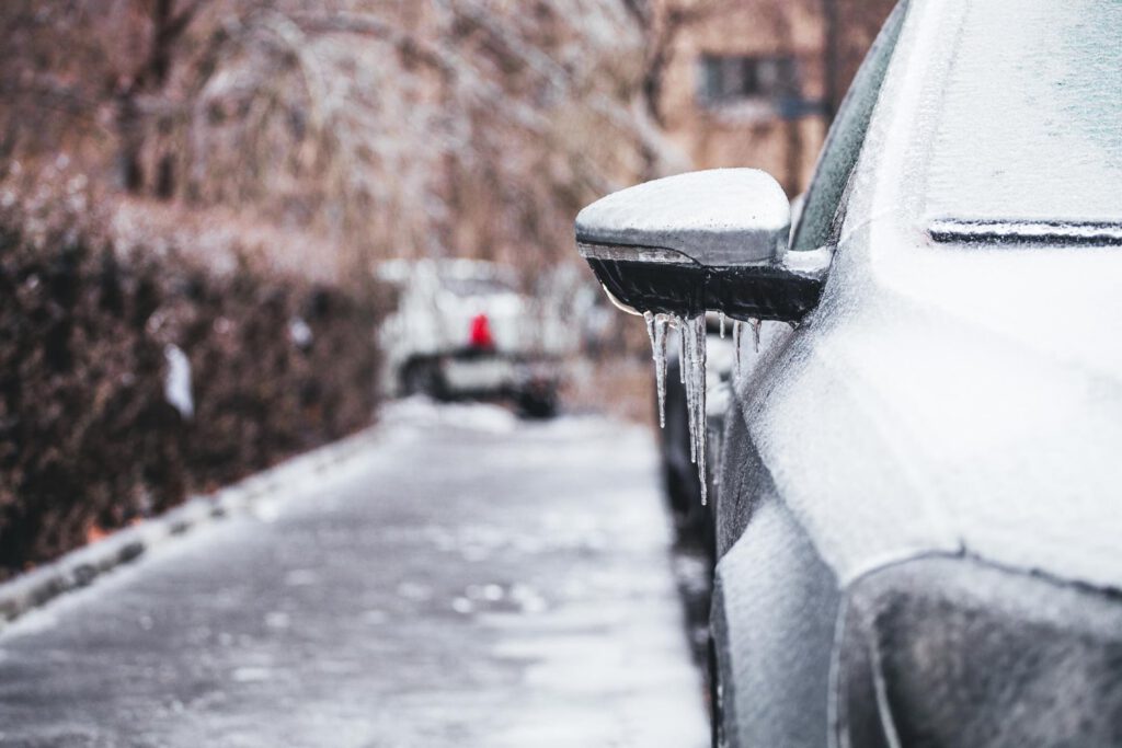 Parkowanie na biegu zimą